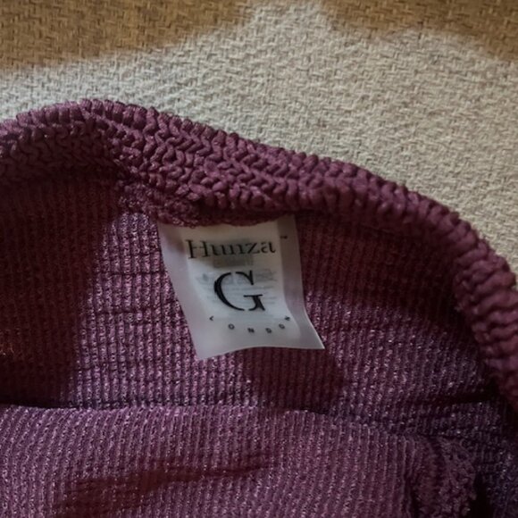 Hunza G Nadine Bikini in Metallic Grape OS - Picture 6 of 6